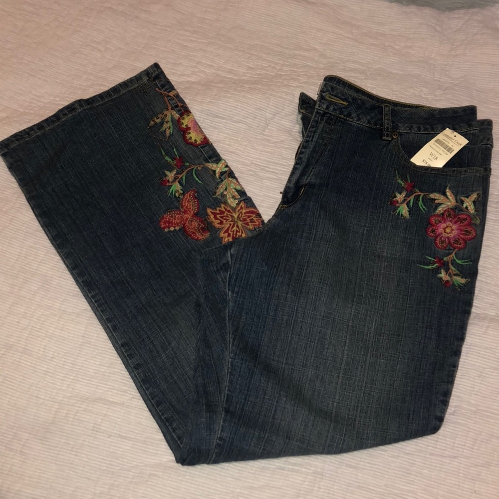 Coldwater Creek 18W Floral Embellishment NWT